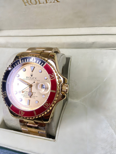 Relogio Rolex Submariner Dourado C Dour B Misto Com Caixa