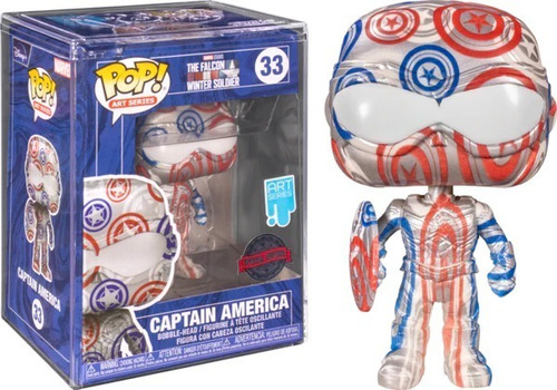 Muñeco Figura Funko Pop Art Serie Marvel Capitan America #33