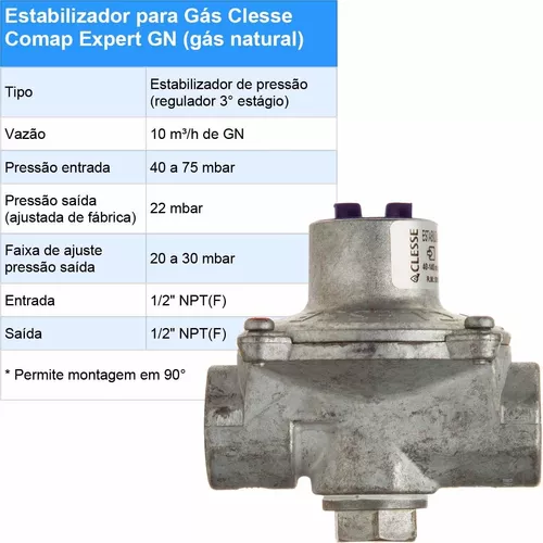 Comgas, Regulador de Gas Salida Libre