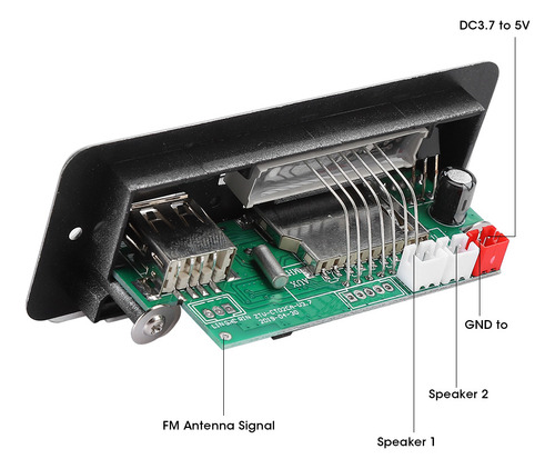 Placa De Decodificación Mp3, Módulo De 5 V, Usb, Radio Fm, R