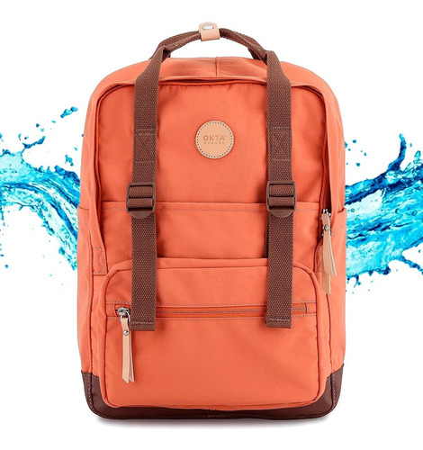 Imagen 10 de 10 de Mochila Estilo Retro Con División Para Notebook