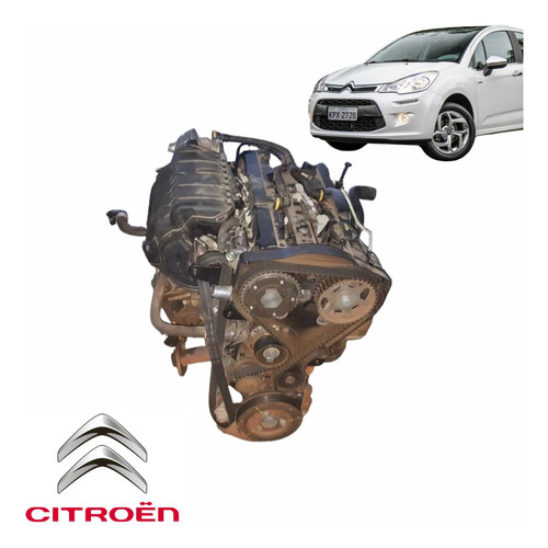 Motor Parcial Citroën C3 Exclusiv 1.6 16v - C/baixa E Nota 