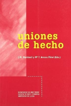 Libro: Uniones De Hecho : Xi Jornades Juridiques - Martinell