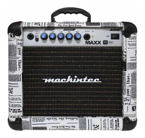 Cubo Para Guitarra Mackintec Max Jornal 15w Color 6 Rms