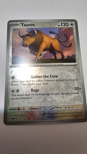 Pokemon Card Game Tauros Reverse 151 