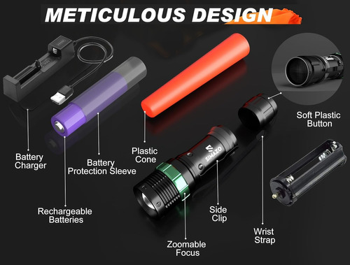 Linterna Led Tactica Señales Recargable Somostiendas Fisicas