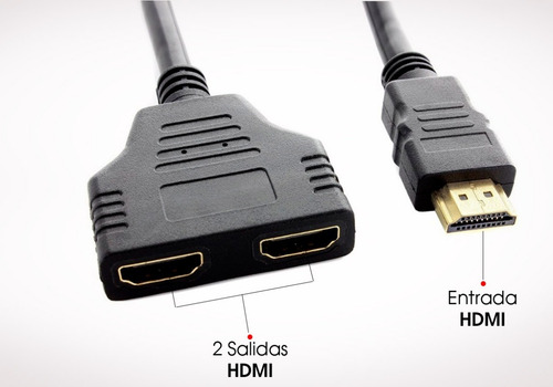 Splitter Hdmi 1x2 Cable Adaptador Derivador 1080p Espejo