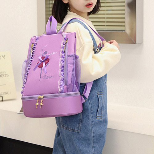 Bolsa De Baile De Ballet Con Cierre De Ballet Para Niña, Par