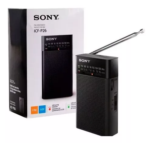 Radio Portátil Sony Icf-p26 Con Parlante 100mw Antena/fm Pc