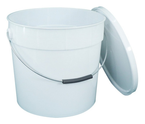 Cubeta Con Tapa Univerplastic Blanca 10lt 33000010