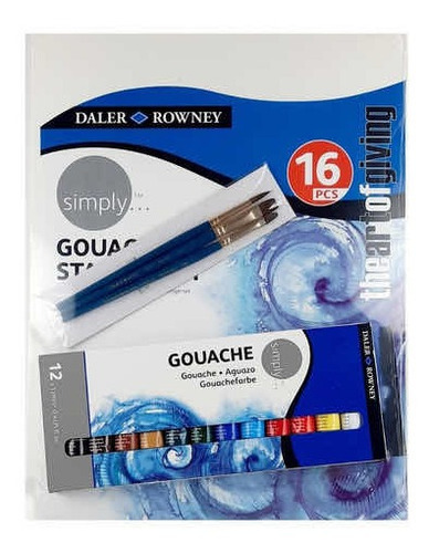Imagen 2 de 2 de Kit De Guache Daler-rowney Con 16 Piezas
