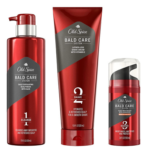 Old Spice Sistema De Cuidado Calvo Con Lavado Exfoliante