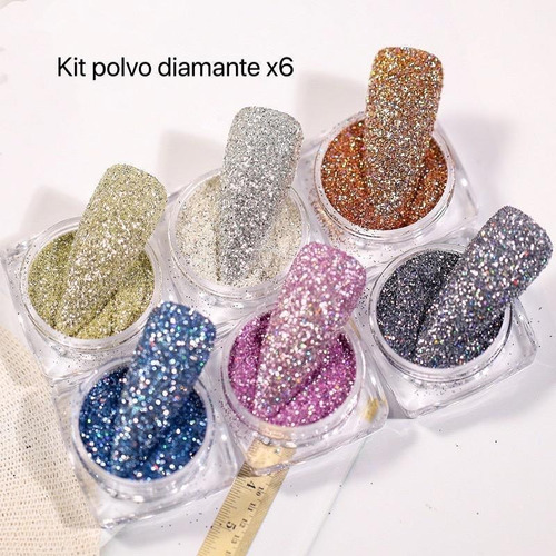 Kit De Polvos Diamantes 6 Unidad
