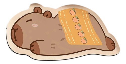 Alfombra Para Baño Antideslizante Capibara Carpincho Kawaii Capi Acostado