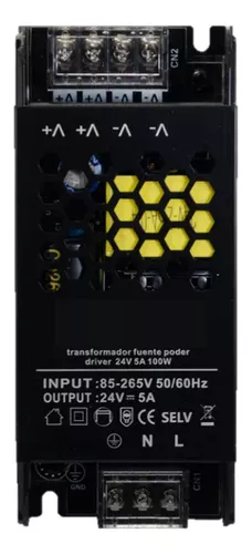 Transformador led 100W, 24V, IP20 para uso interior