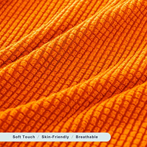 Subrtex Jacquard Funda Para Sofá, Anaranjado, Silla, 1, 1