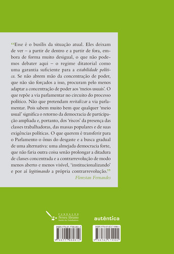 Brasil de Florestan, O, de Fernandes, Florestan. Pensadores do Brasil Editorial Autêntica Editora Ltda., capa mole em português, 2023