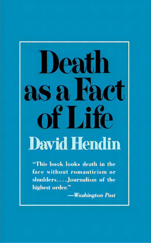 Death As A Fact Of Life, De David Hendin. Editorial Ww Norton Co, Tapa Blanda En Inglés