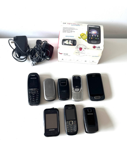 Vintage Colección Antiguos Teléfonos Retro Celulares Lote Negro (Usado)