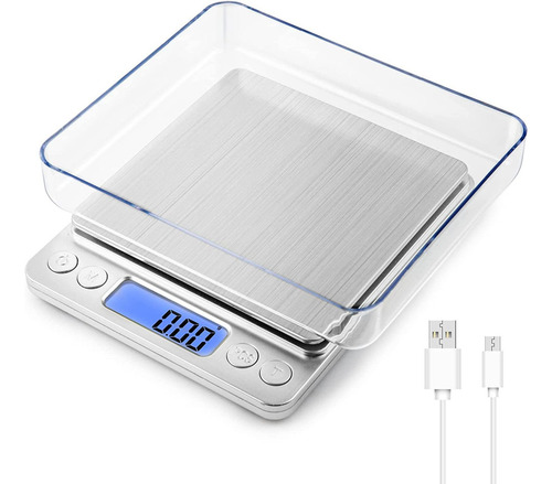 Balanza De Alimentos Balanza Digital Recargable 0,01 G/500 G