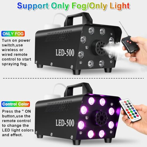 Máquina De Humo Mejorada Con 13 Coloridas 8 Luces
