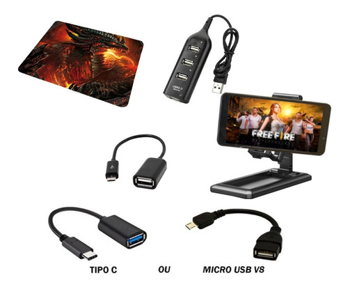 Kit Para Mobilador Hub Usb Mobile Barato (4 Peças)