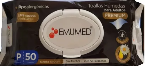 Toallitas Humedas Adulto Emumed 50Un