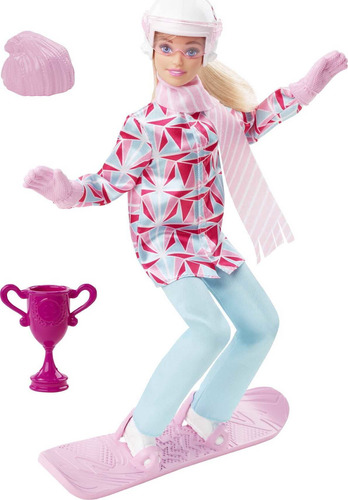 Muñeca Barbie Snowboarder Fashion Vestida Con Chaqueta, Pant