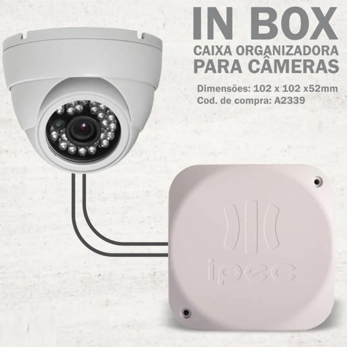 Imagem 2 de 5 de Caixa Plástica De Sobrepor Para Câmera De Segurança