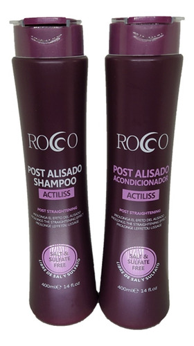 Shampoo O Acondicionador Rocco Post Alisado Peluquería Pro 