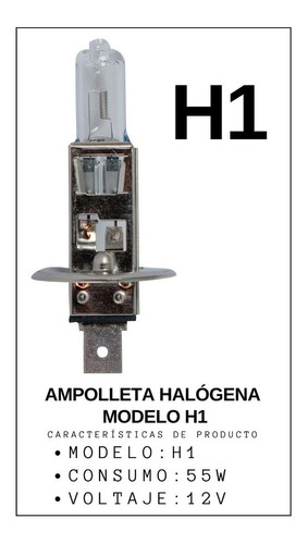 Ampolleta Bombilla Halógena H1 12v 55w