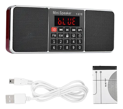 Radio Fm Estéreo 87,5-108 Mhz Pw Cut Memory Tf Usb Music Han