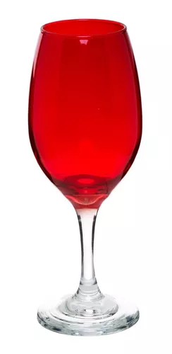 Cristal, 2 Unidades, Color Rojo Portmeirion gl78606-xg Copa de Vino