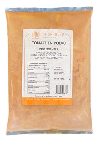 Tomate En Polvo 5 Kilogramos