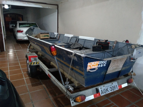 Barco Alumínio 6 Metros, Carretinha E Motor 15hp