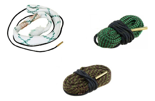 Kit 3 Bore Snake  .22/ 5,56 + 12 Ga + .45 Limpeza De Cano 