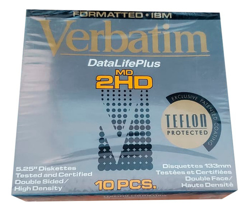 Diskettes Verbatim High Density 5 1/4 C/10 Pzas