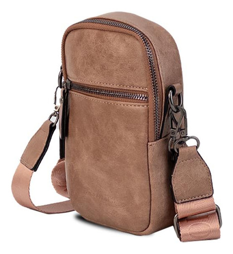 Bandolera Monedero Porta Celular Lincolns Rosa Mauve