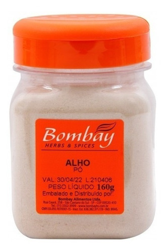 Alho Em Pó 160g Bombay Herbs & Spices
