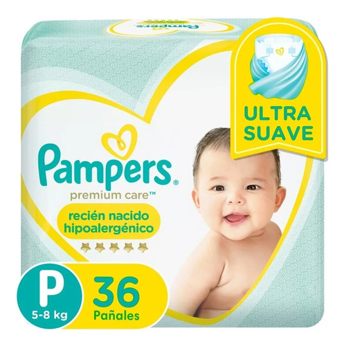 Pañales Pampers Recién Nacido Premium Care  P