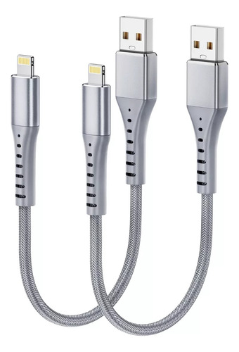 Cable Datos Usb Para iPhone Lightning Carga Rapida 3a 2pzs