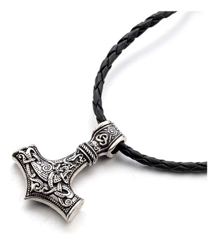 Vikingos Nórdicos Thors Martillo Collar Animal Vikingo