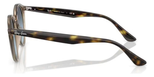 Lentes De Sol Rb2180 Round Highstreet 6788/v1 - Talle M Azul Degrade