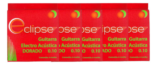 Paquete De 5 Jgos Para Guitarra Electroacustica Eclipse 