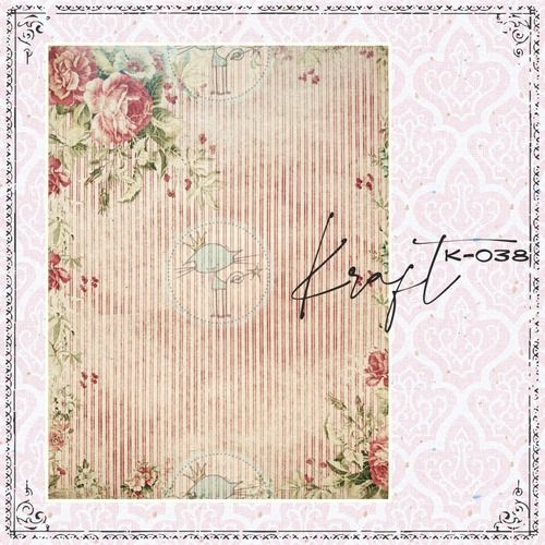 Lamina Decoupage Kraft 30x24cm - K038 Buenos Deseos