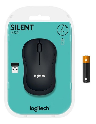 Mouse inalámbrico Logitech MOUSE M220 Silent negro