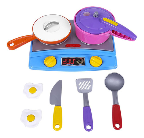 Brinquedo Kit De Cozinha Com Cooktop + 6 Utensílios Poliplac