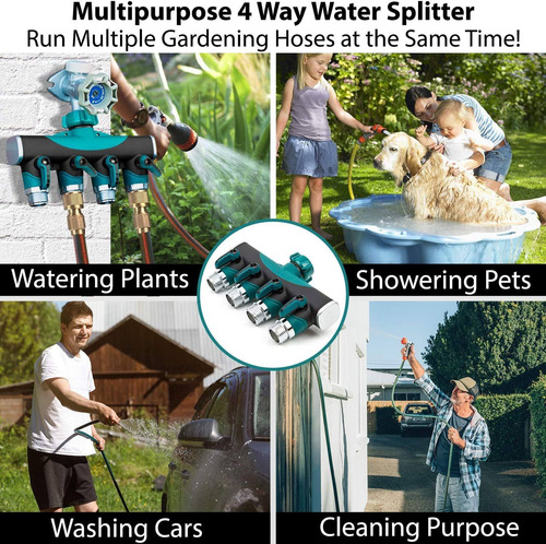 Dbr Tech 4 Way Garden Hose Splitter For Outdoor Lawn And Aa