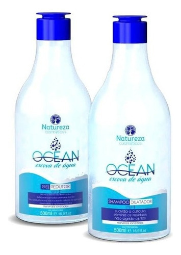 Escova Progressiva De Agua Ocean Natureza Cosméticos2x500ml