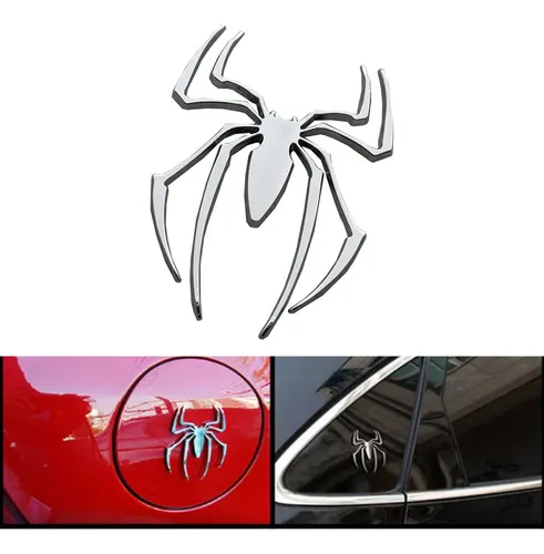 comprar Emblema Relieve Spiderman Araña Cromado Motos Carros Sticker